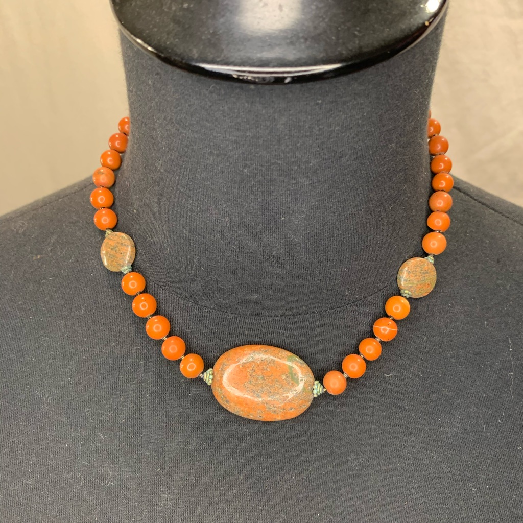 Orange Terracotta Colored Necklace
